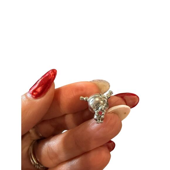 Pandora Little Pigtail Girl Charm**Sterling Silver*Pandora Pouch included*NEW - Picture 2 of 4